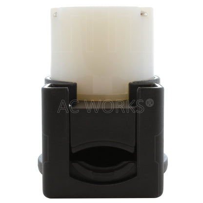 AC WORKS® [ASEL720R] NEMA L7-20R 20A 277V 3-Prong Elbow Locking Female Connector With UL, C-UL Approval