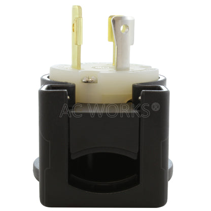 AC WORKS® [ASEL730P] NEMA L7-30P 30A 277V 3-Prong Elbow Locking Male Plug With UL, C-UL Approval