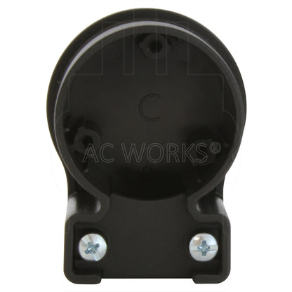 AC WORKS® [ASEL720R] NEMA L7-20R 20A 277V 3-Prong Elbow Locking Female Connector With UL, C-UL Approval