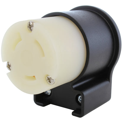 AC WORKS® [ASEL730R] NEMA L7-30R 30A 277V 3-Prong Elbow Locking Female Connector With UL, C-UL Approval