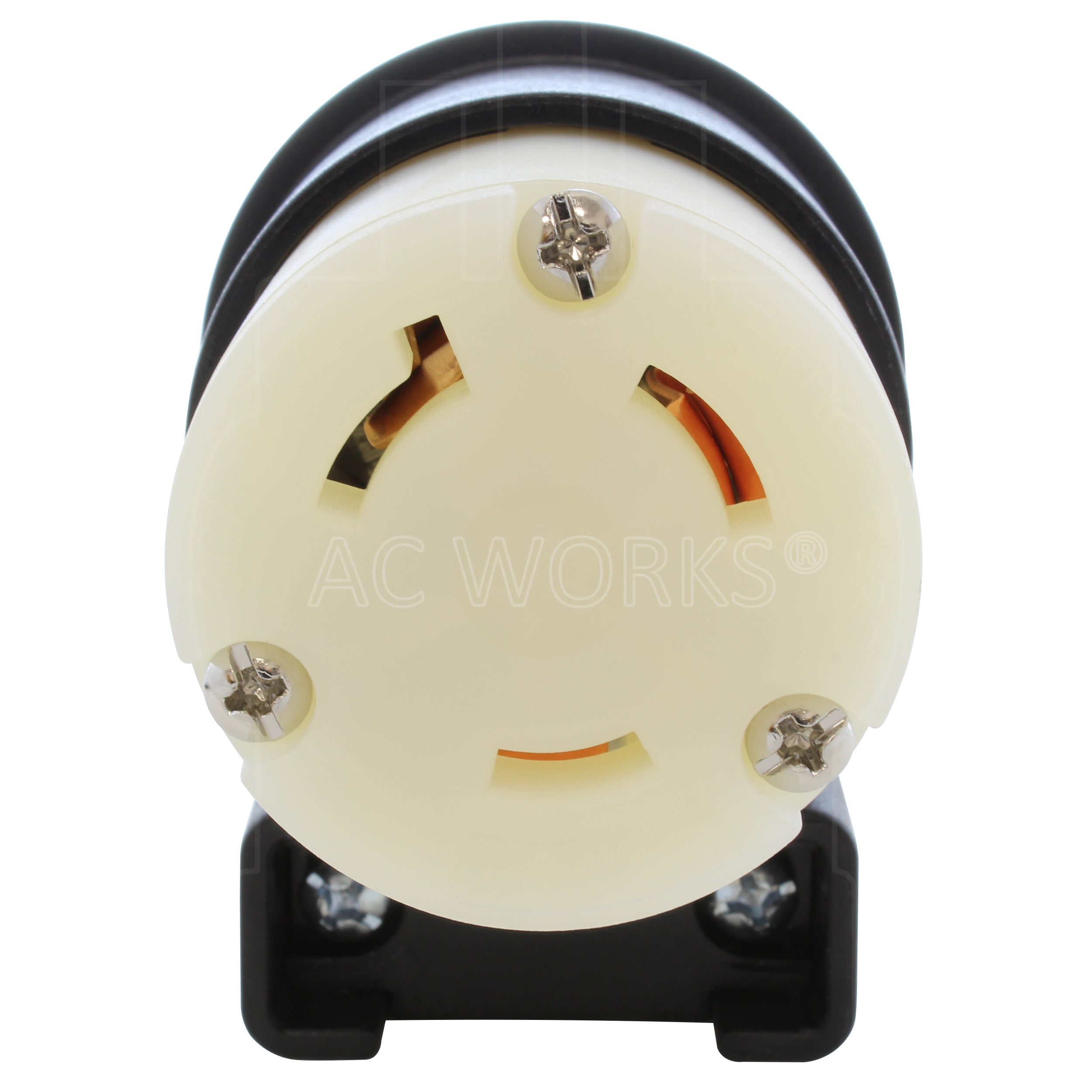 AC WORKS® [ASEL730R] NEMA L7-30R 30A 277V 3-Prong Elbow Locking Female Connector With UL, C-UL Approval