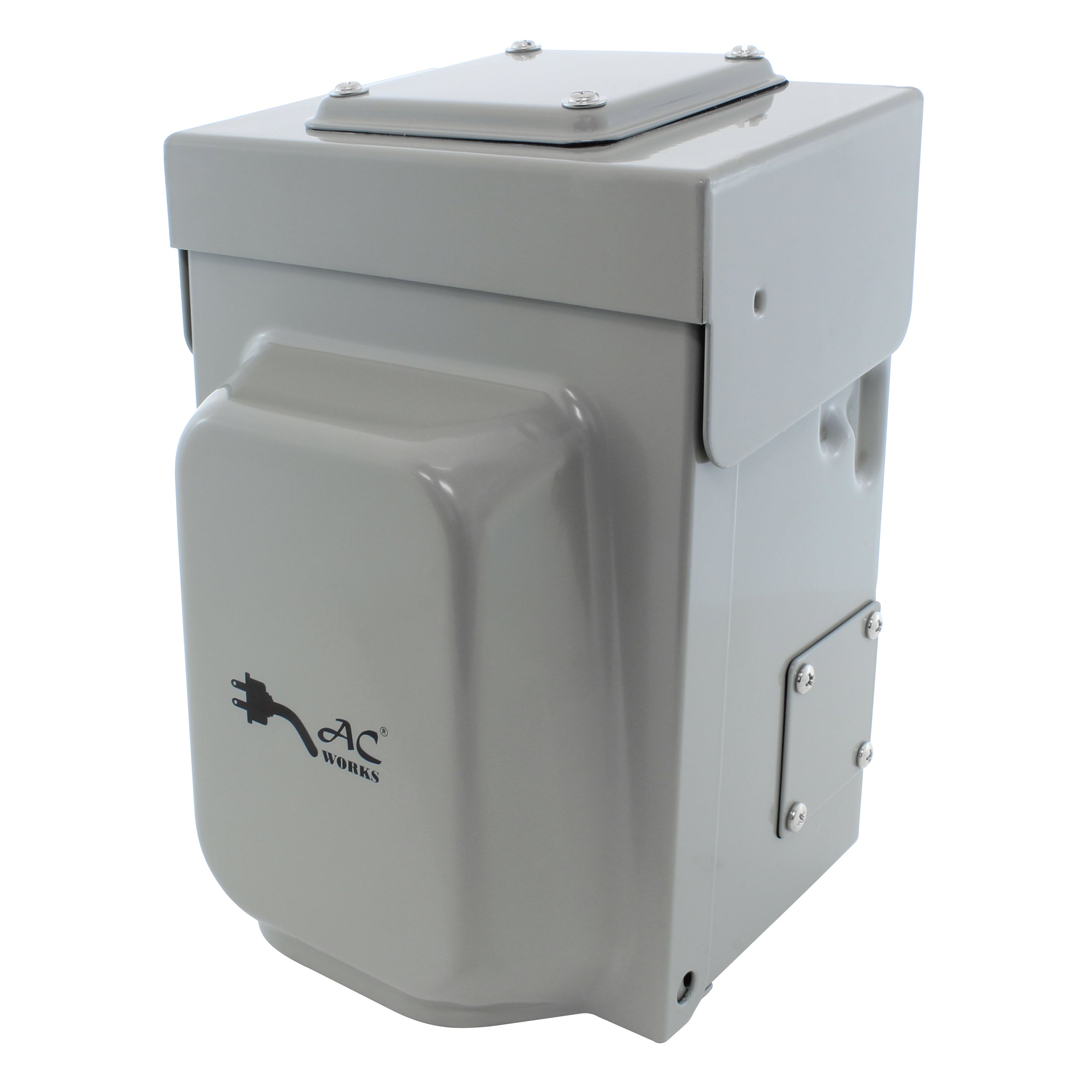 AC WORKS® [ASINSS2PBX] 50A Locking 4-Wires CS6375/ SS2-50 Heavy-Duty Transfer Switch Inlet Box