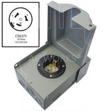 CS6375 50A 125/250V metal inlet box