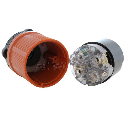 AC WORKS® [ASL1420R] NEMA L14-20R 20A 125/250V 4-Prong Locking Female Connector UL C-UL Approval