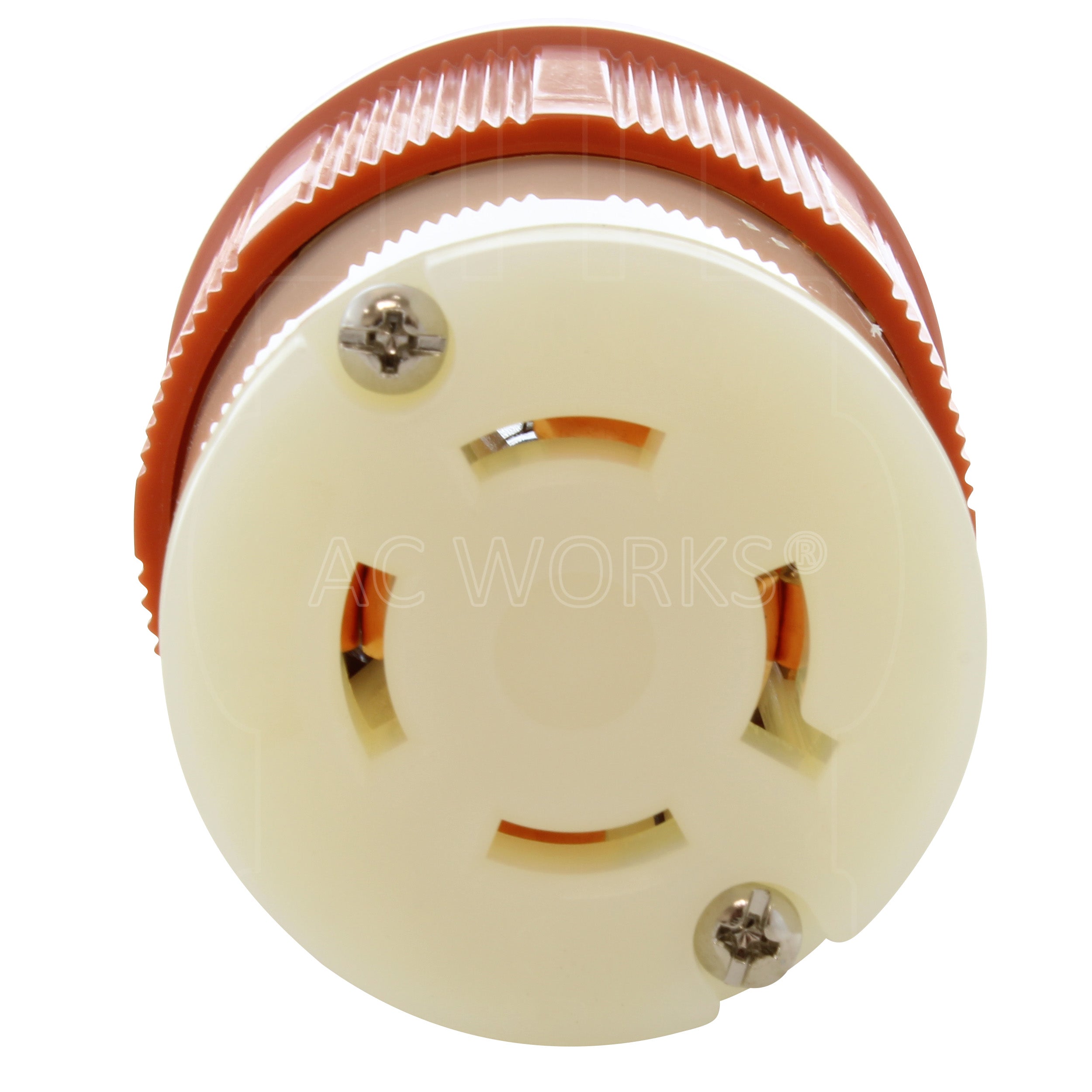 AC WORKS® [ASL1730R] NEMA L17-30P 3-Phase 30A 600V 4-Prong Locking connector with UL, C-UL Approval