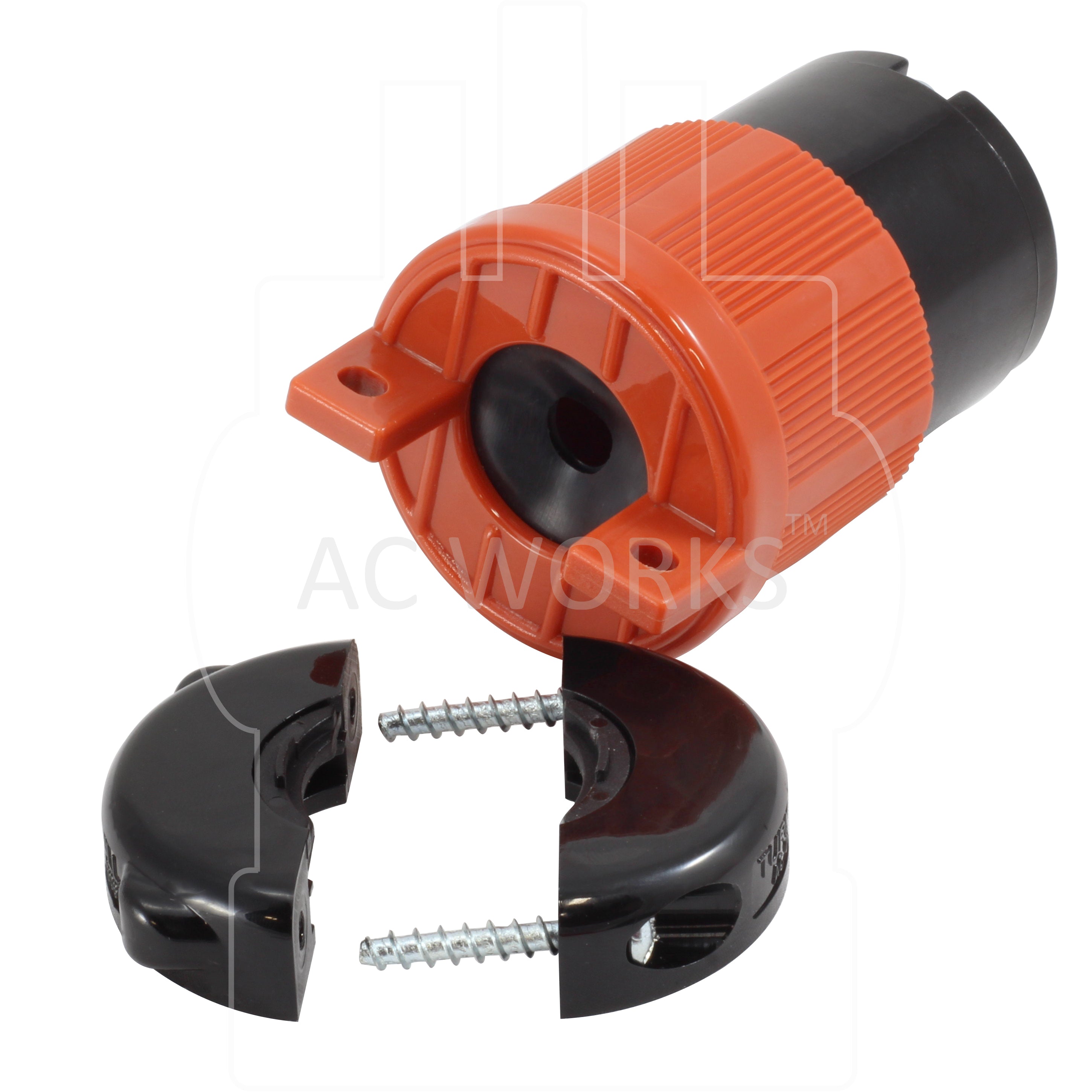 AC WORKS® [ASL1420R] NEMA L14-20R 20A 125/250V 4-Prong Locking Female Connector UL C-UL Approval