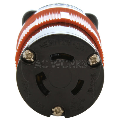 AC WORKS® [ASL620R] NEMA L6-20R 20A 250V 3-Prong Locking Female Connector with UL, C-UL Approval