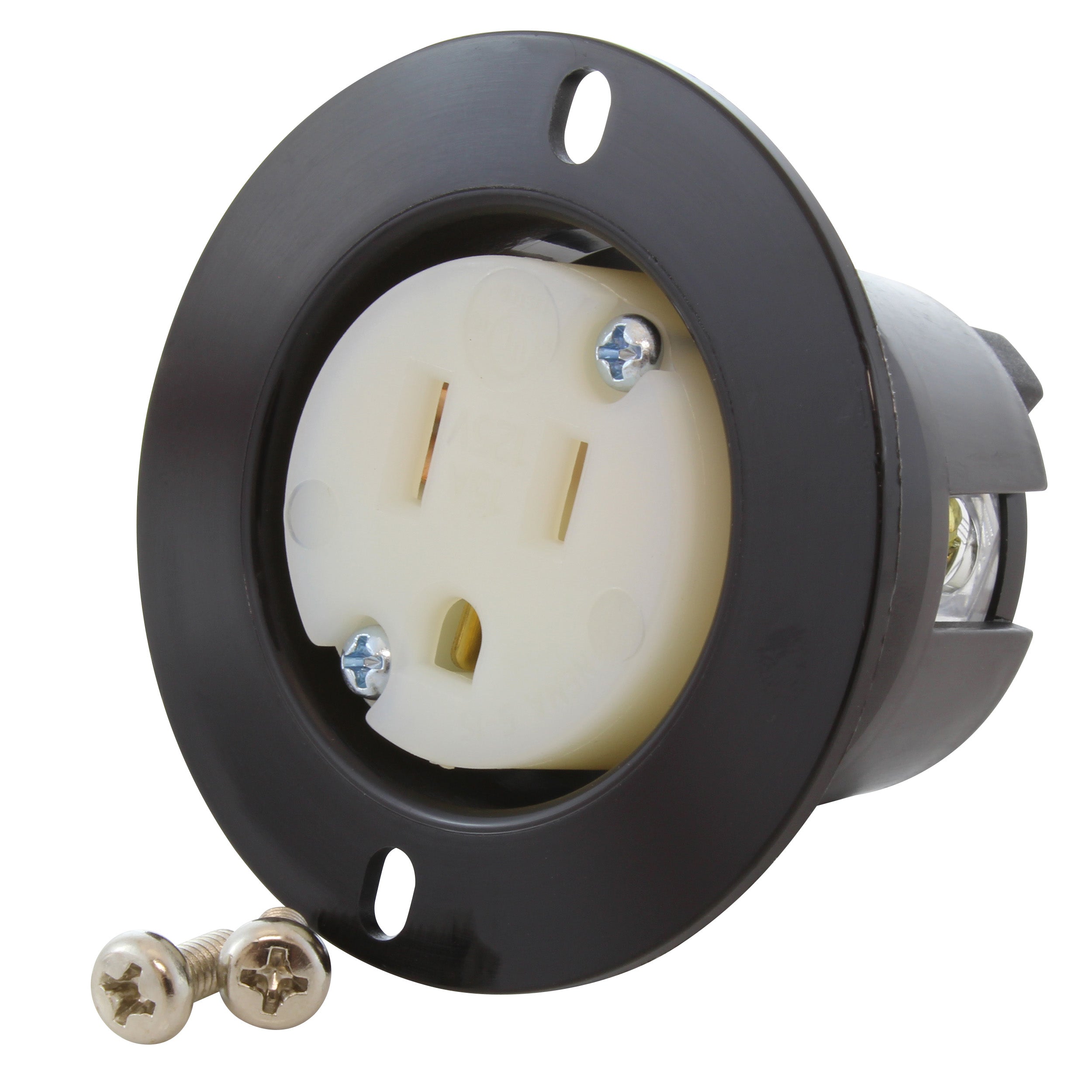 AC WORKS® [ASOU515R] 15A 125V Household Flanged Outlet cULus Certified