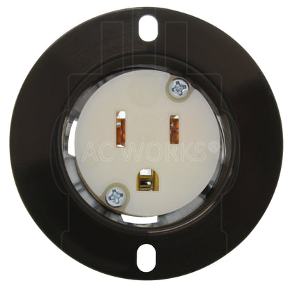 AC WORKS® [ASOU515R] 15A 125V Household Flanged Outlet cULus Certified