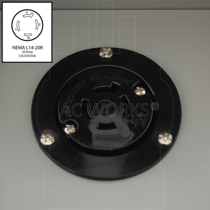 AC WORKS® [ASOUL1420BX] L14-20 20A 125V 4-Prong Locking Heavy-Duty Outlet Box