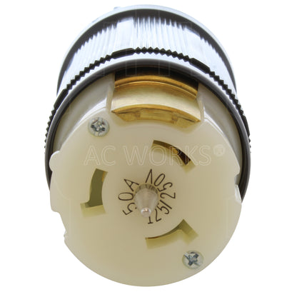 AC WORKS® [CS6364-RK] California Standard CS6364 50A 125/250V 4-Prong Locking Female Connector