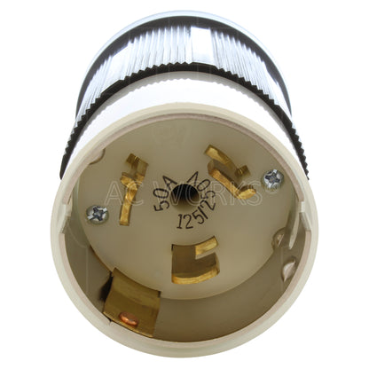 AC WORKS® [CS6365-RK] California Standard CS6365 50A 125/250V 4-Wires Locking Male Plug