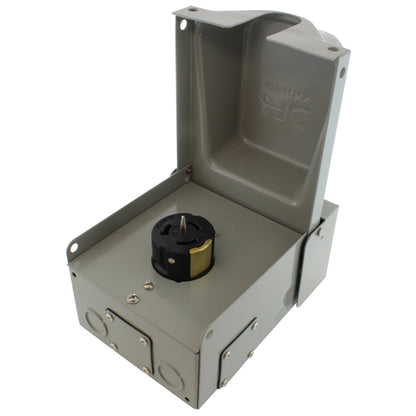 AC WORKS® [CS8269BX] CS8269 50A 250V 3-Prong Locking Heavy-Duty Outlet Box