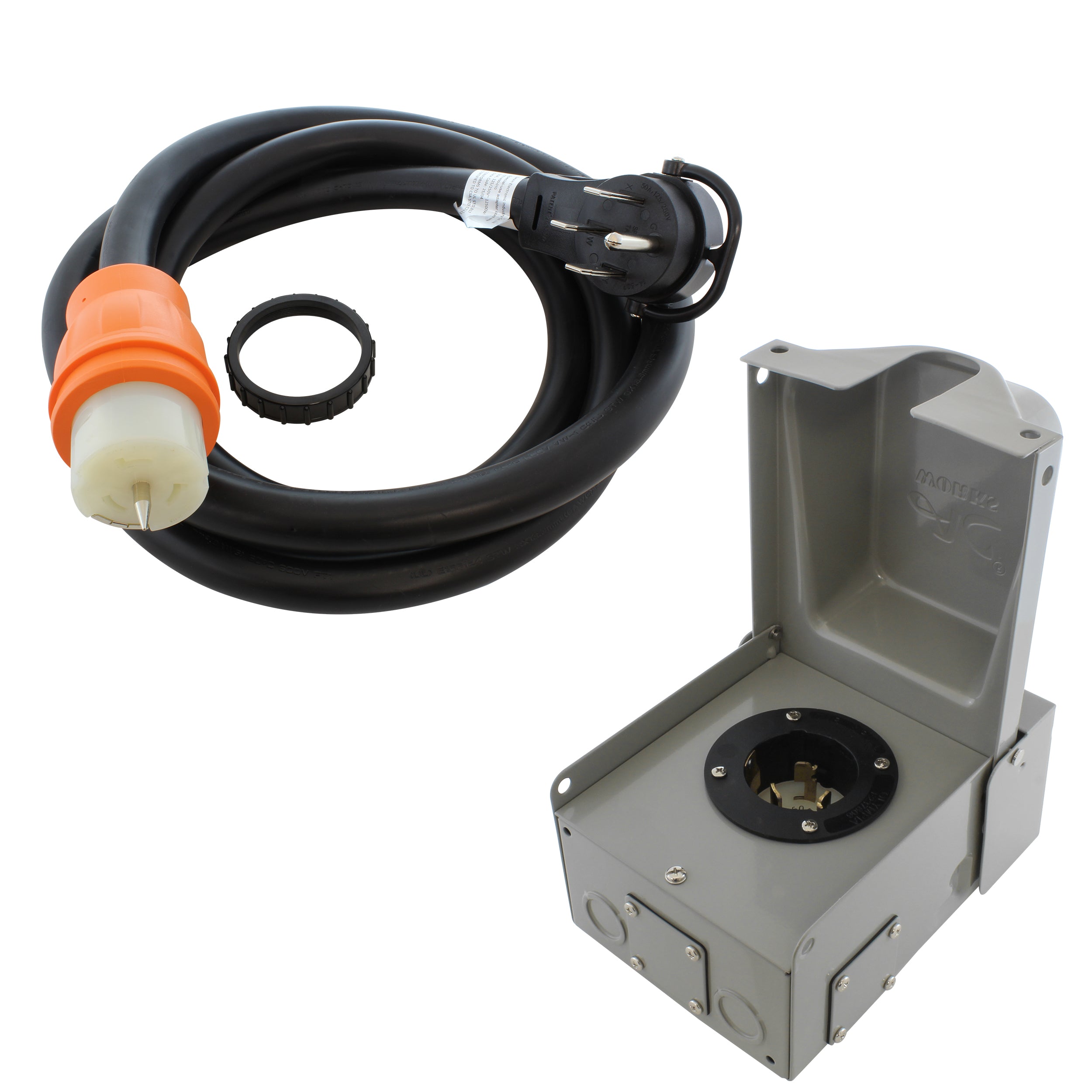 AC WORKS® [EP1450KIT] 50A Emergency Power Kit with SS2-50 Inlet Box