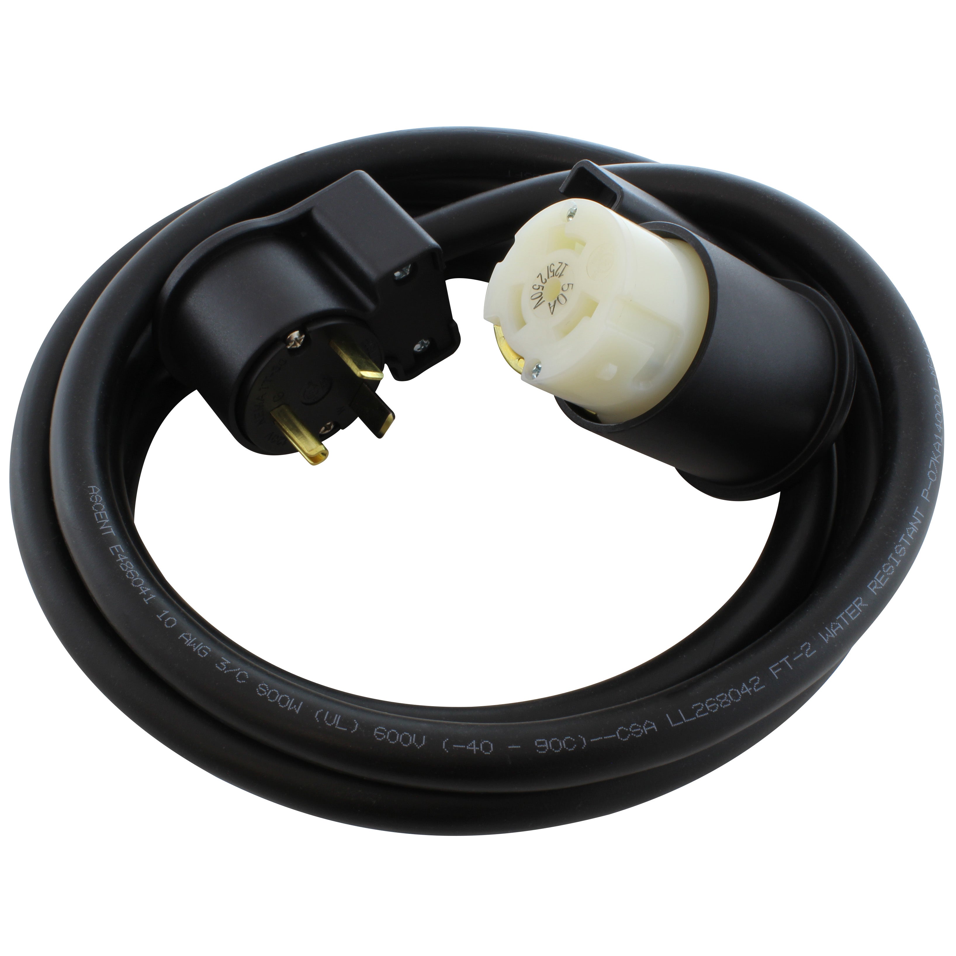 [ETETT] Temporary Power RV 30A TT-30P Plug to Elbow CS6364 50A Locking ...