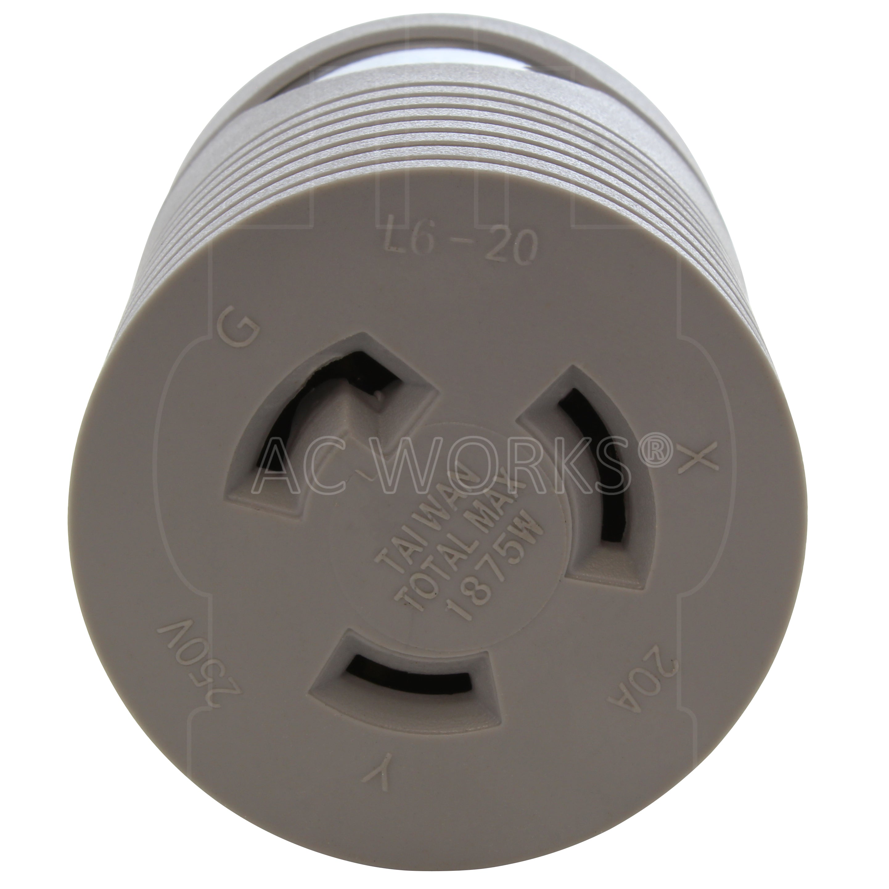 AC WORKS® [EV515L620] EVSE Upgrade EV Charging Adapter 15A Household Plug to NEMA L6-20R Connector