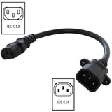 IEC C14 to IEC C14 jumper adapter
