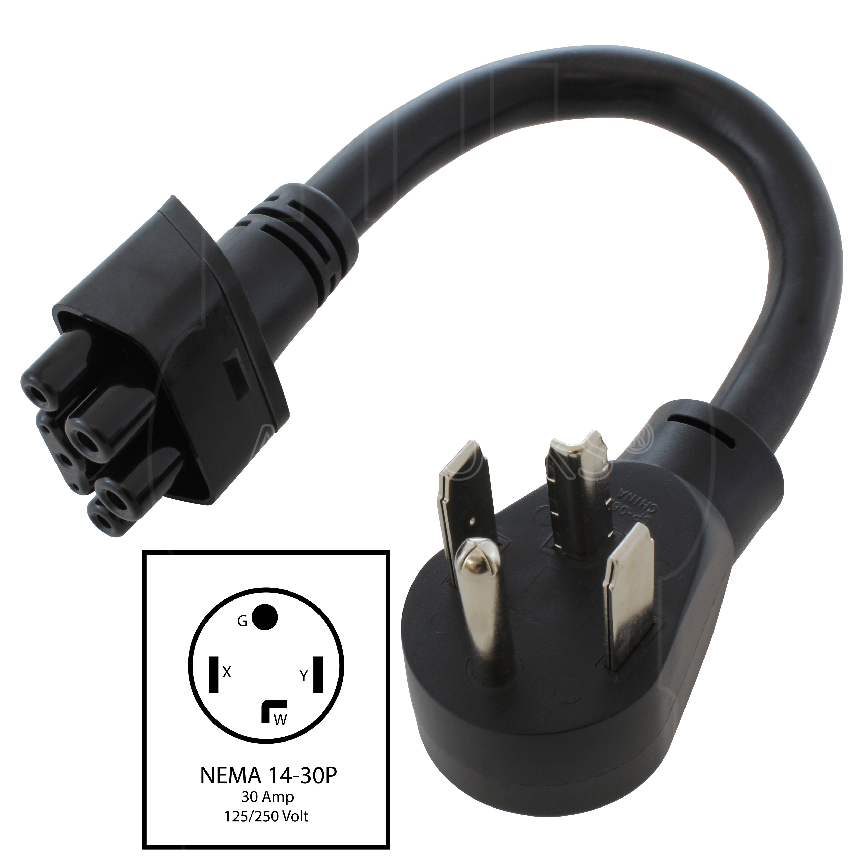 AC WORKS® [G2EV1430PT-24A] 24A Gen 2/3 EV Charging NEMA 14-30