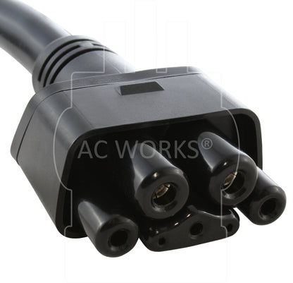 AC WORKS® [G2EVL1420PT-16A] 16A Gen 2 EV Charging NEMA L14-20 Adapter For Gen. II Tesla Mobile Connector