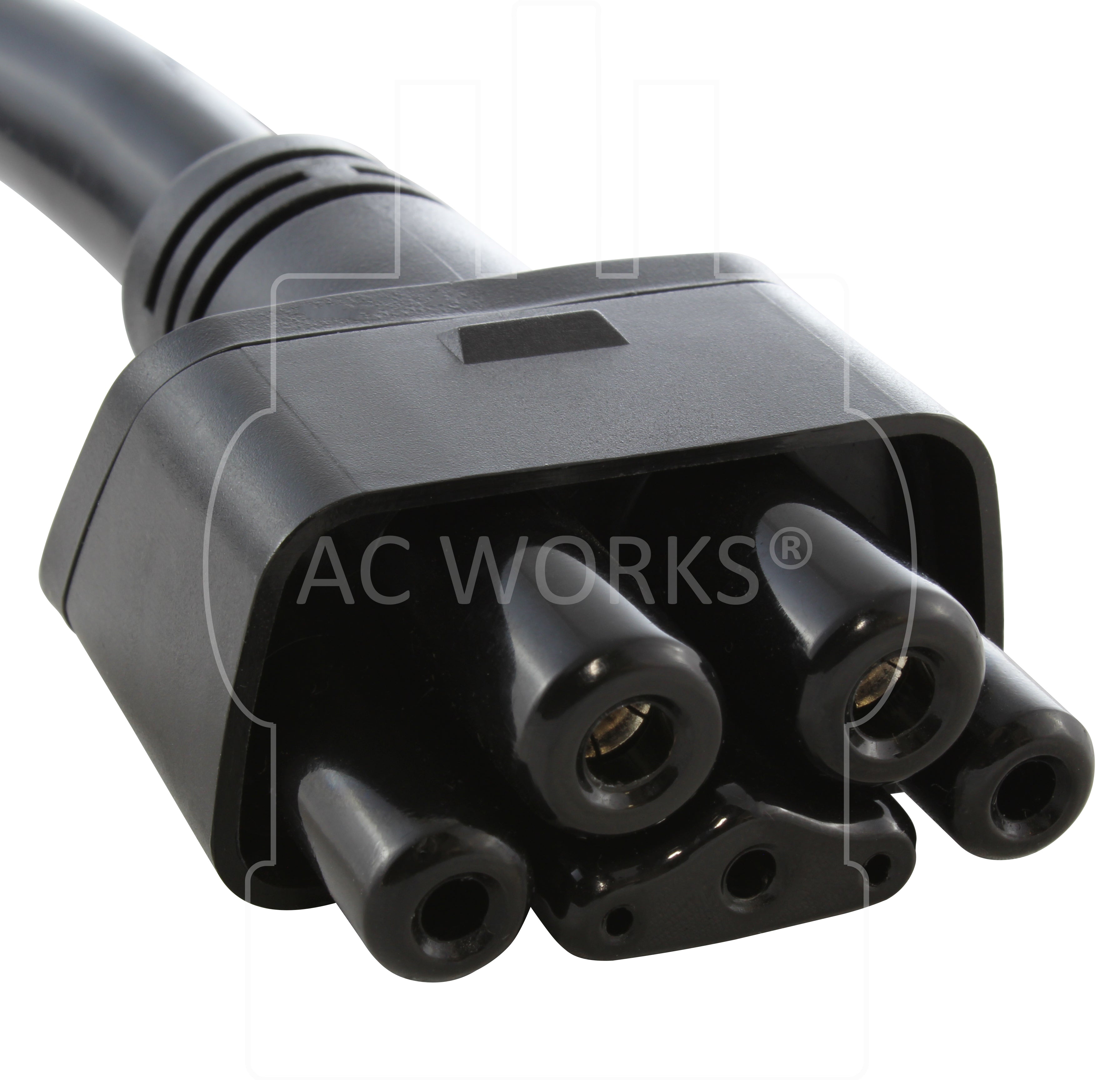 AC WORKS® [G2EVL1520PT-16A] 16A Gen 2 EV Charging NEMA L15-20 Adapter For Gen. II Tesla Mobile Connector