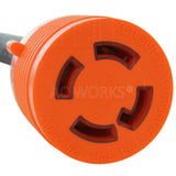 AC WORKS® [L1420L1430-018] 1.5ft 20A 4-Prong 125/250V L14-20P Plug to L14-30R 30A 4-Prong 125/250V Connector
