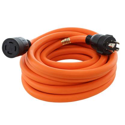 AC WORKS® [L1430EX] 10/4 STW NEMA L14-30 30A 125/250V Generator Extension Cord