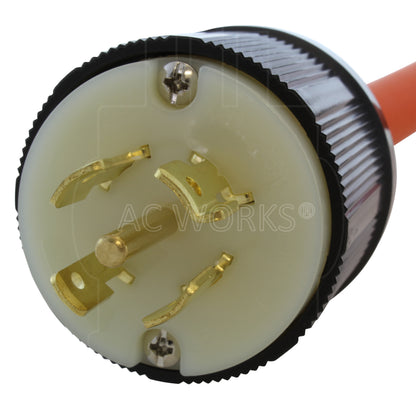 AC WORKS® [L2120CBF520] 1.5FT L21-20P 20A 5-Prong Locking Plug to (4) household Outlets with 20A Breakers