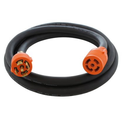 AC WORKS® [L2130PR] SOOW 10/5 NEMA L21-30 30A 3-Phase 120/208V Industrial Rubber Extension Cord