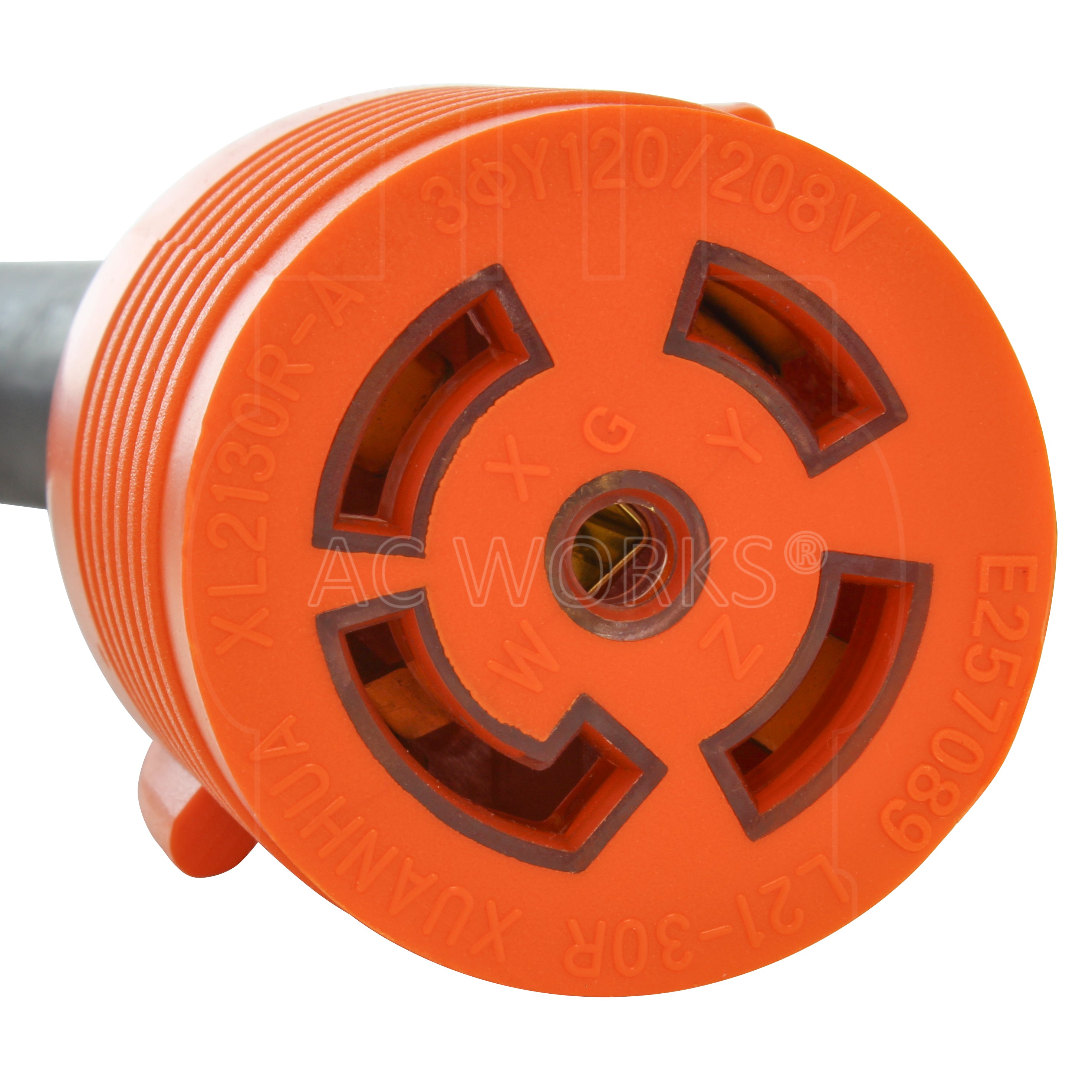 NEMA L21-30 3-Phase 5 Wres 30A 120/208V Industrial Rubber