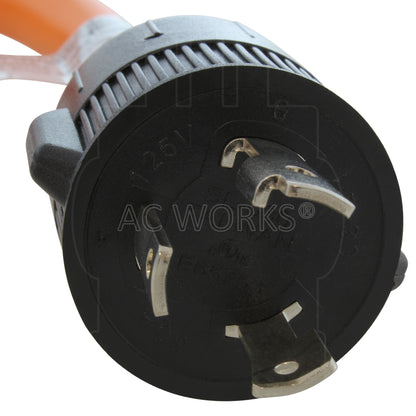 AC WORKS® [L530CBF520] 1.5FT L5-30P 30A 3-Prong Locking Plug to (4) Home Outlets with 20A Breaker