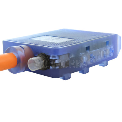 AC WORKS® [L530CBF520] 1.5FT L5-30P 30A 3-Prong Locking Plug to (4) Home Outlets with 20A Breaker