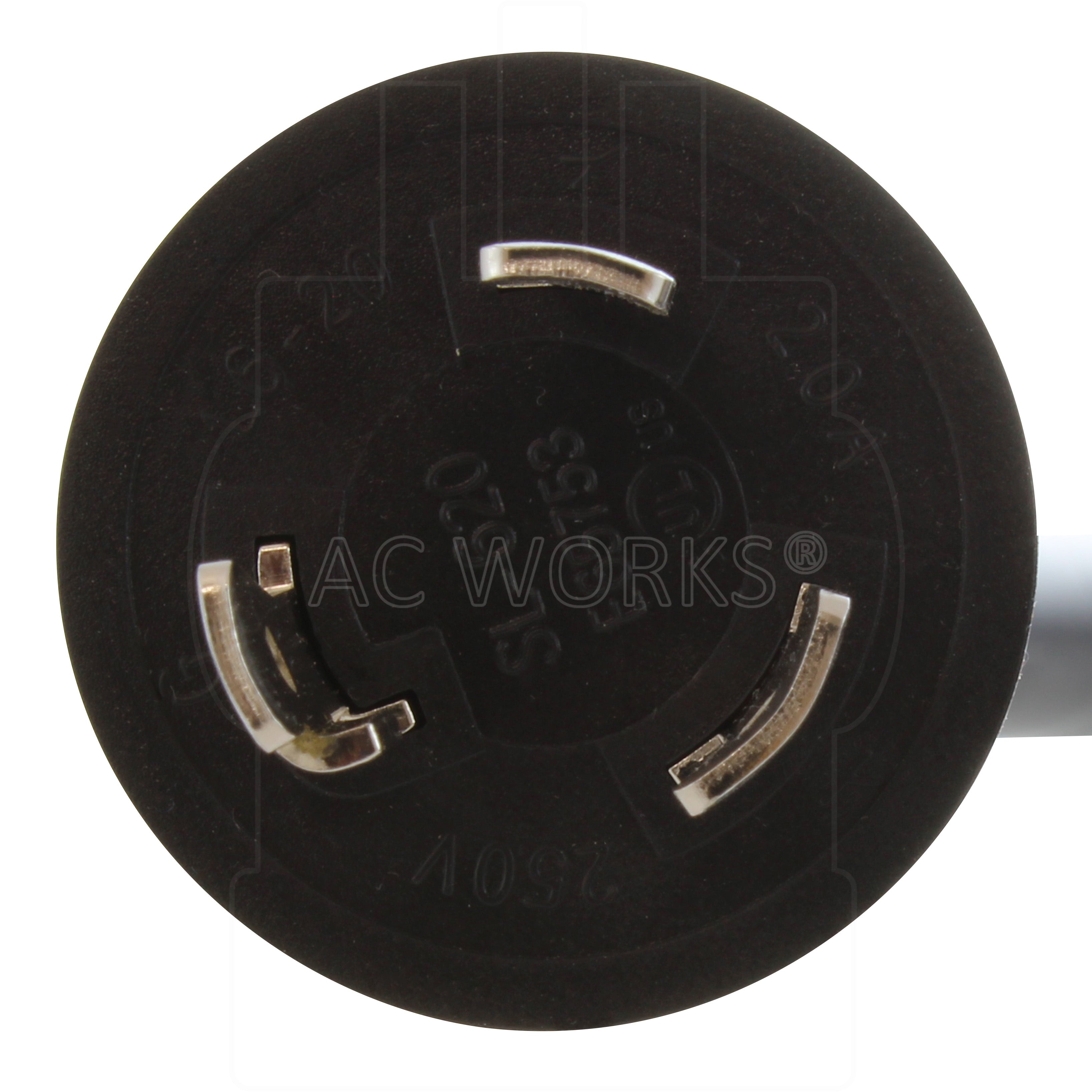 AC WORKS® [L620PR-010G] 10ft STW 12/3 NEMA L6-20 20A 250V Extension Cord