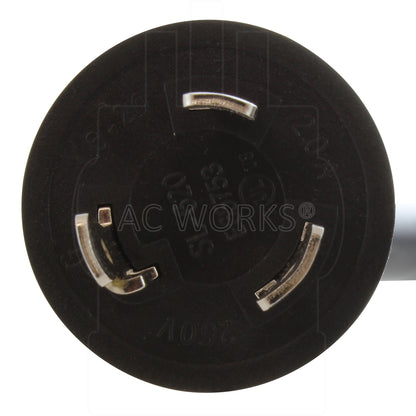 AC WORKS® [L620PR-010G] 10ft STW 12/3 NEMA L6-20 20A 250V Extension Cord