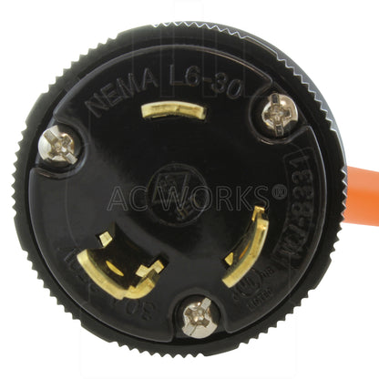 NEMA L6-30P, 3-prong Locking Male Plug