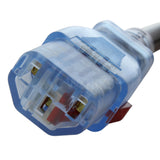 IEC C13 female connector with quick lock