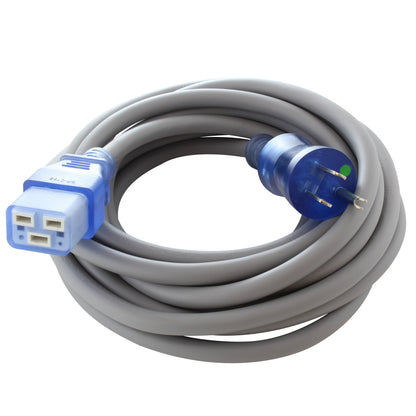 AC WORKS® [MD15AC19] 14/3 15A Medical Grade Power Cord With IEC C19 Connector