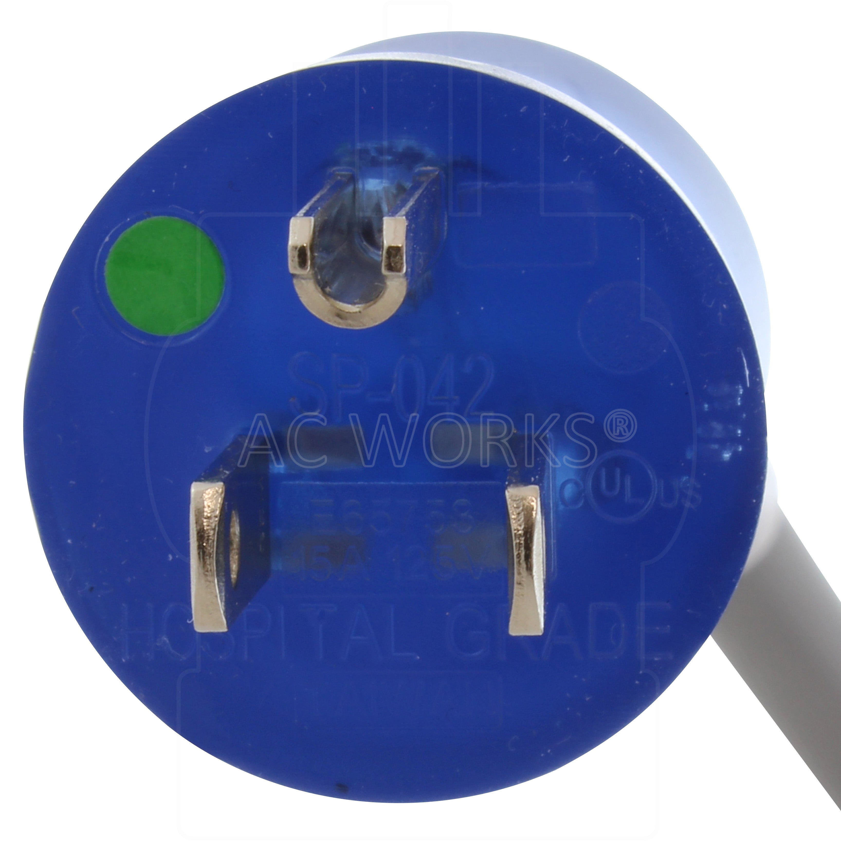 AC WORKS® [MD15ALC19-240] 14/3 15A Medical Grade Power Cord With IEC C19 Connector