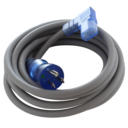 AC WORKS® [MD15ARC13-180] 15ft 14/3 15A Medical Grade Power Cord with Right Angle IEC C13 Connector