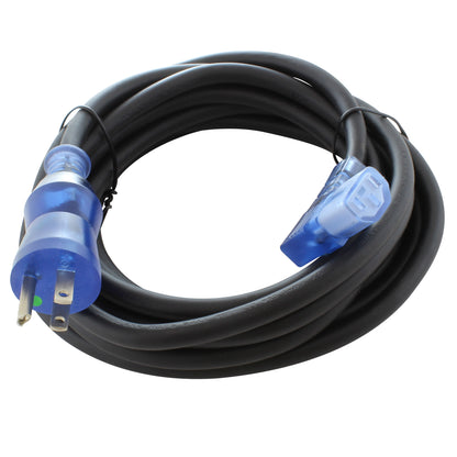 AC WORKS® [MD15ARC13-180BK] 15FT 14/3 15A Medical Grade Power Cord with Right Angle IEC C13