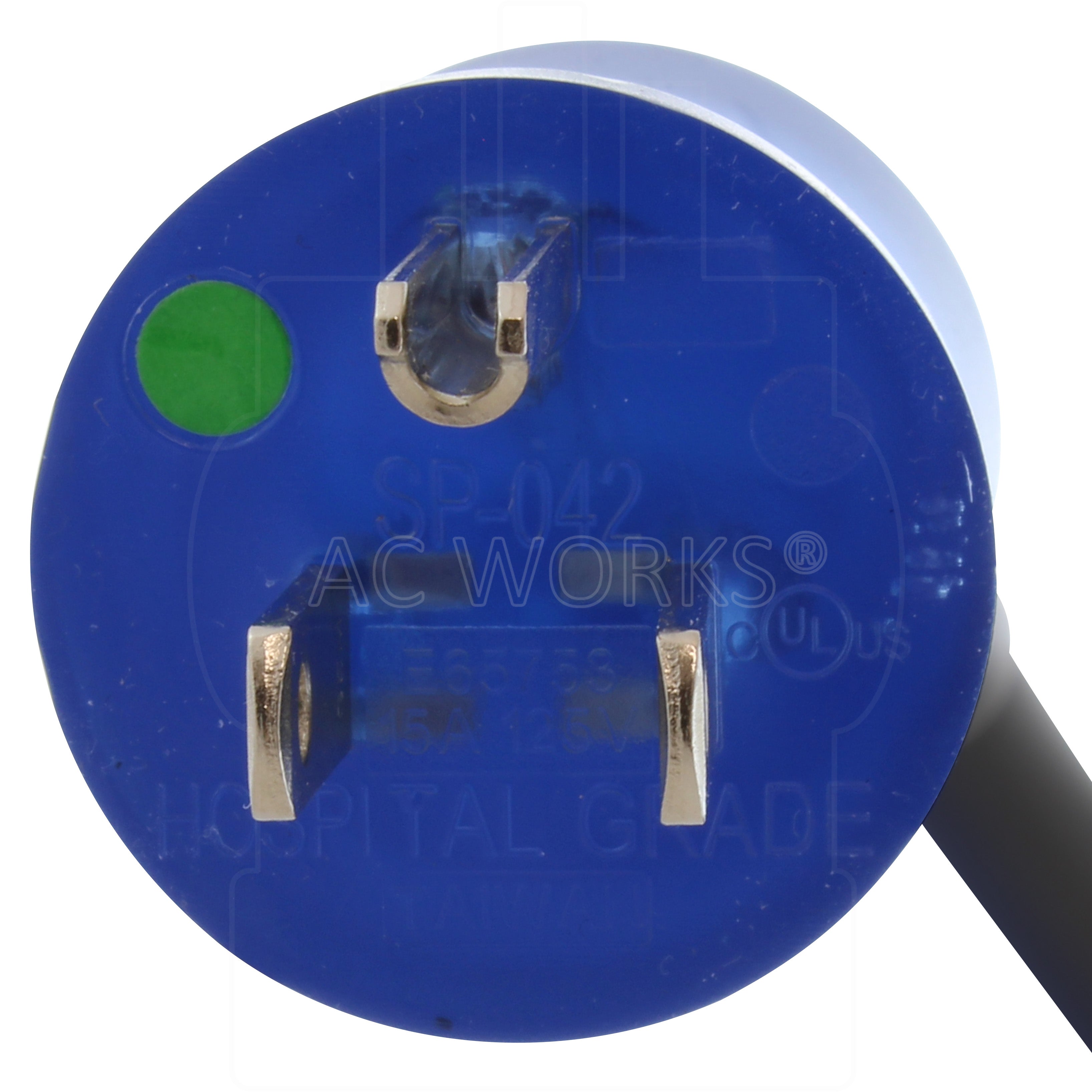 AC WORKS® [MD15ARC13-180BK] 15FT 14/3 15A Medical Grade Power Cord with Right Angle IEC C13