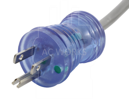 AC WORKS® [MD15ARC19-240] 20FT 14/3 15A Medical Grade Power Cord with Right Angle IEC C19