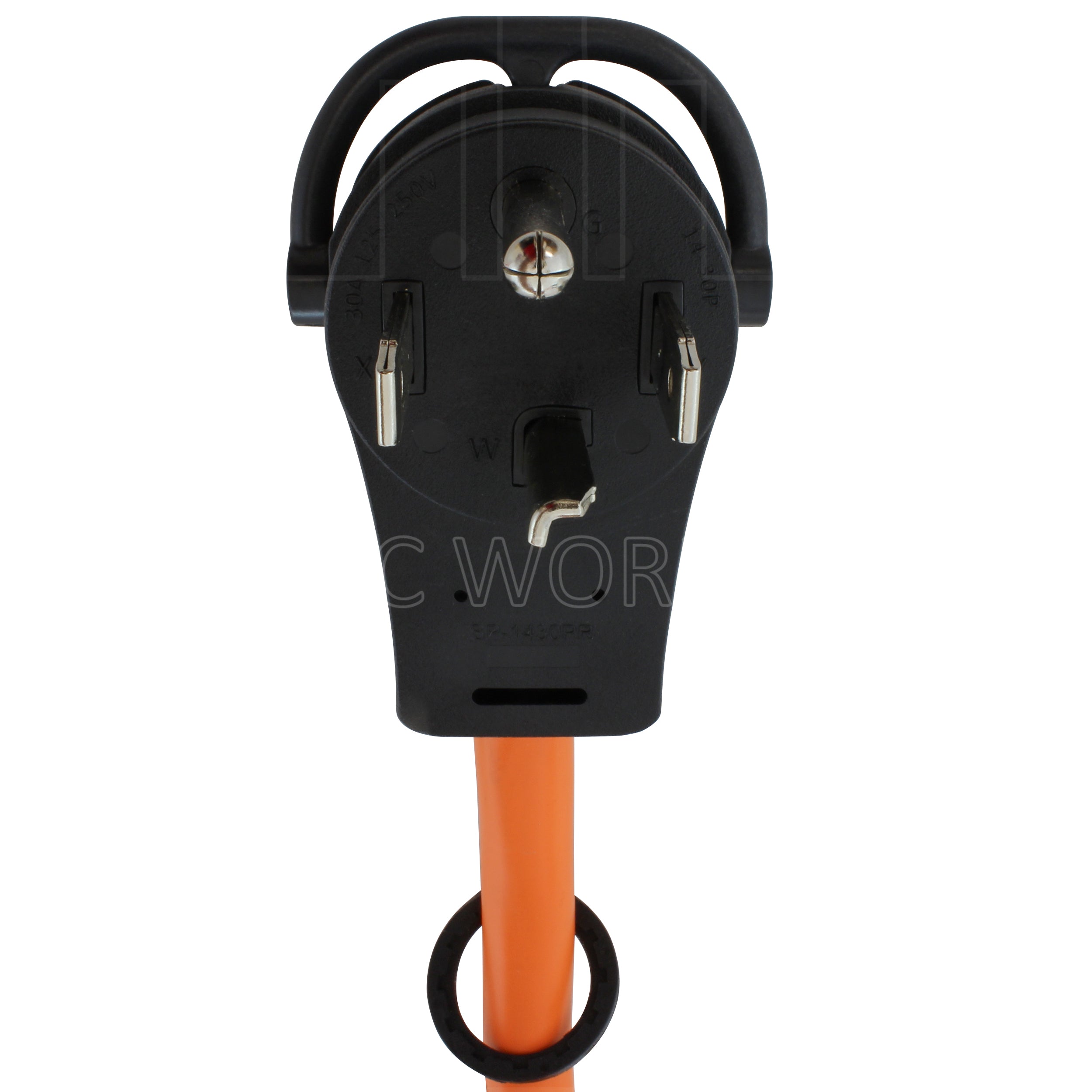 NEMA 14-30P, 30 Amp, 125/250 Volt, 4-Prong Dryer Plug