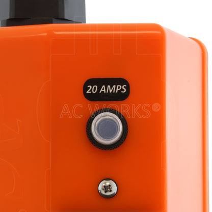 AC WORKS® [PB1430PDU-018] NEMA 14-30 Piggy-Back Plug to PDU OUTLET BOX (GFCI & Breakers)