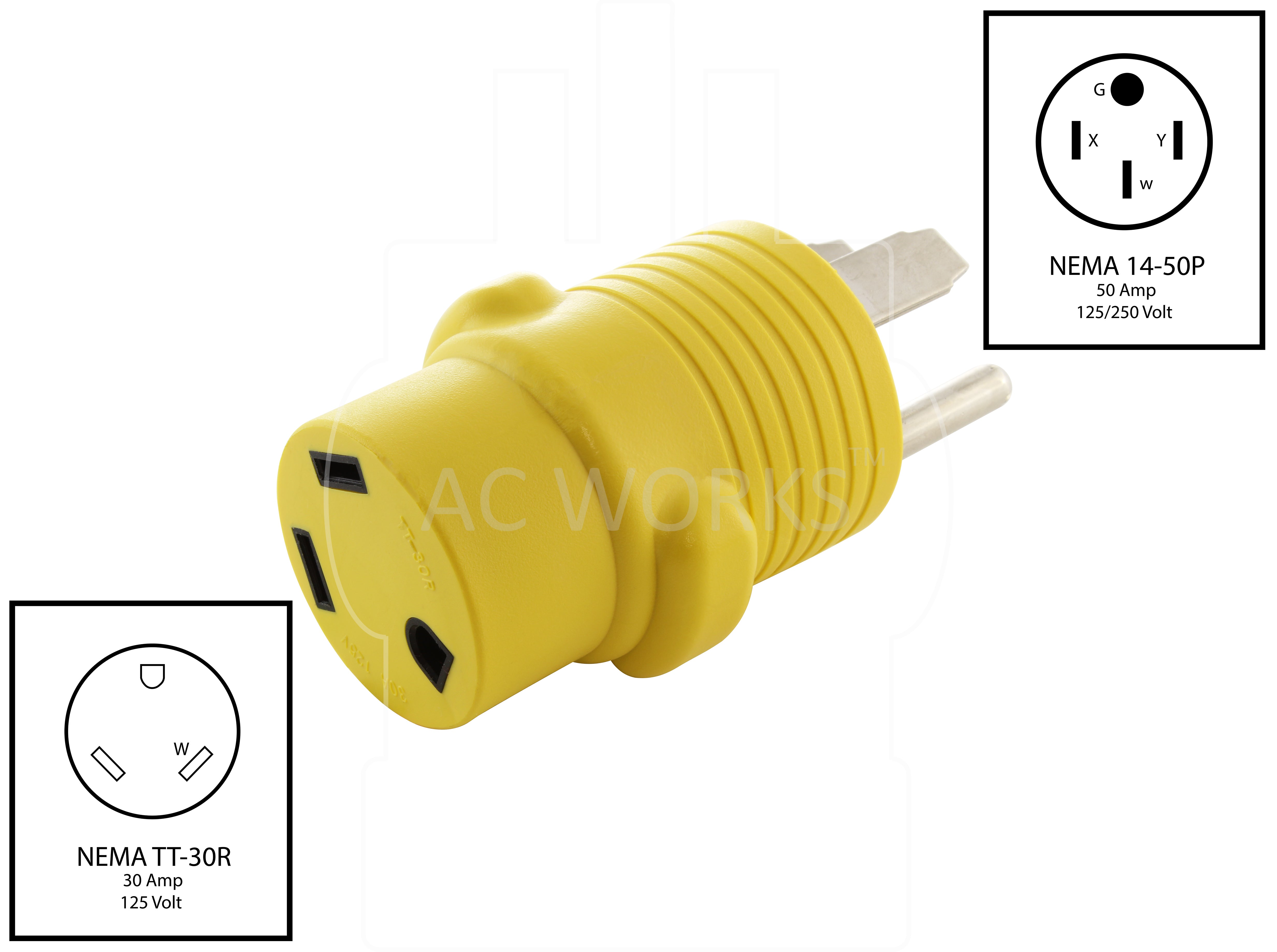 RV1450TT NEMA 14-50P to NEMA TT-30R