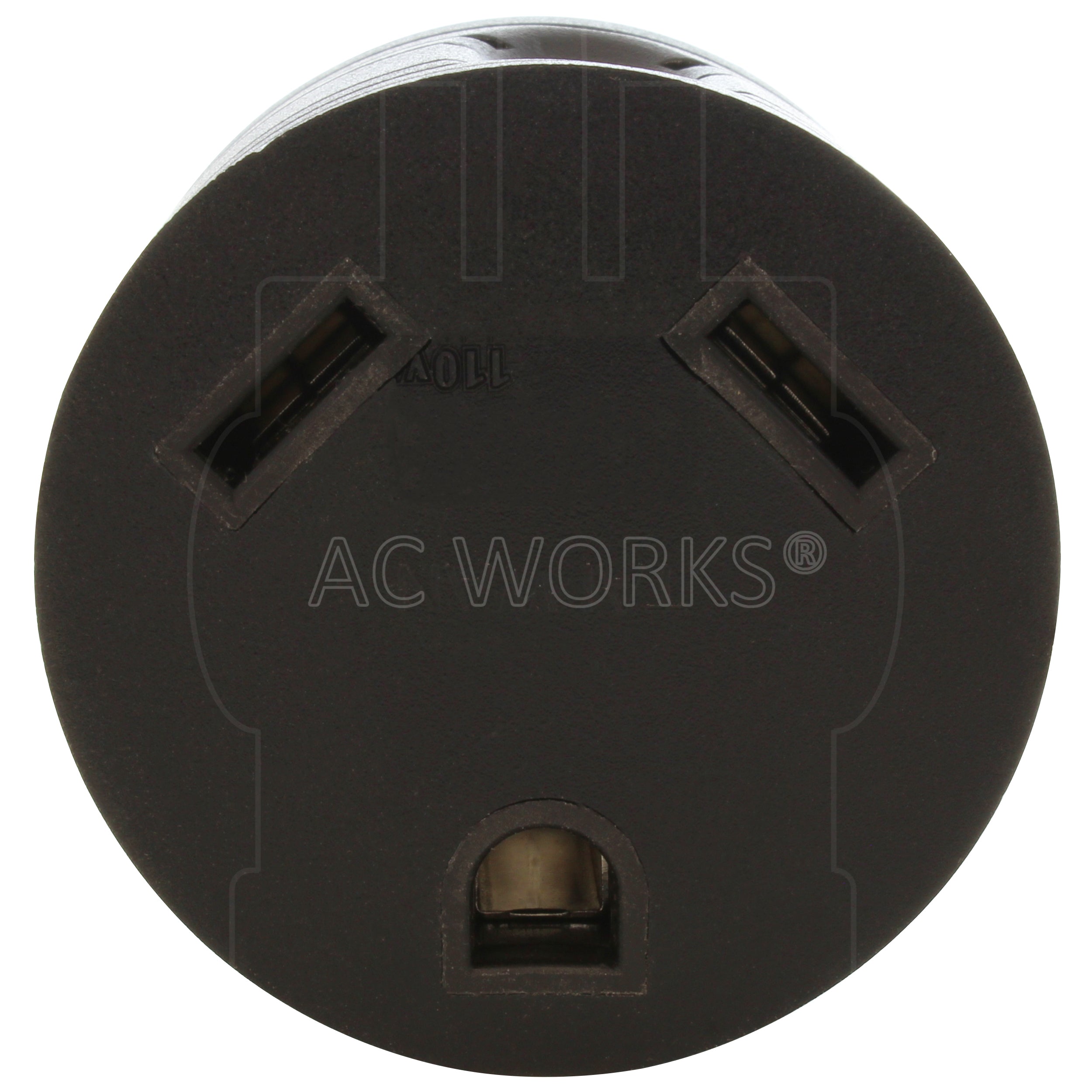 AC WORKS® [RV515TT-BK] 15A Home Plug to RV TT-30 30A 125V RV Female Connector with cCSAus Approval