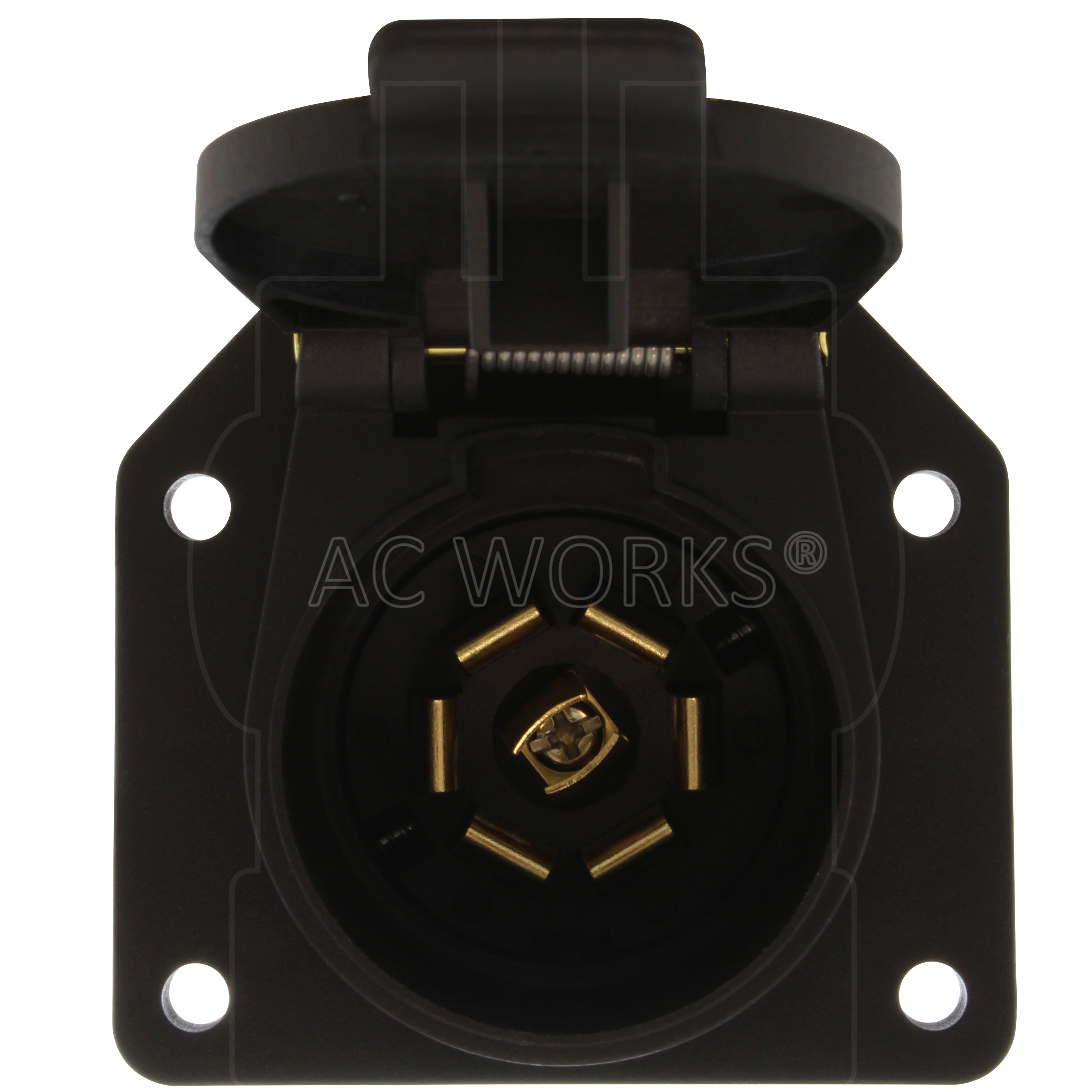 AC WORKS® [RV7WST-WIRE] 4-Way to 7-Way Trailer Socket Adapter