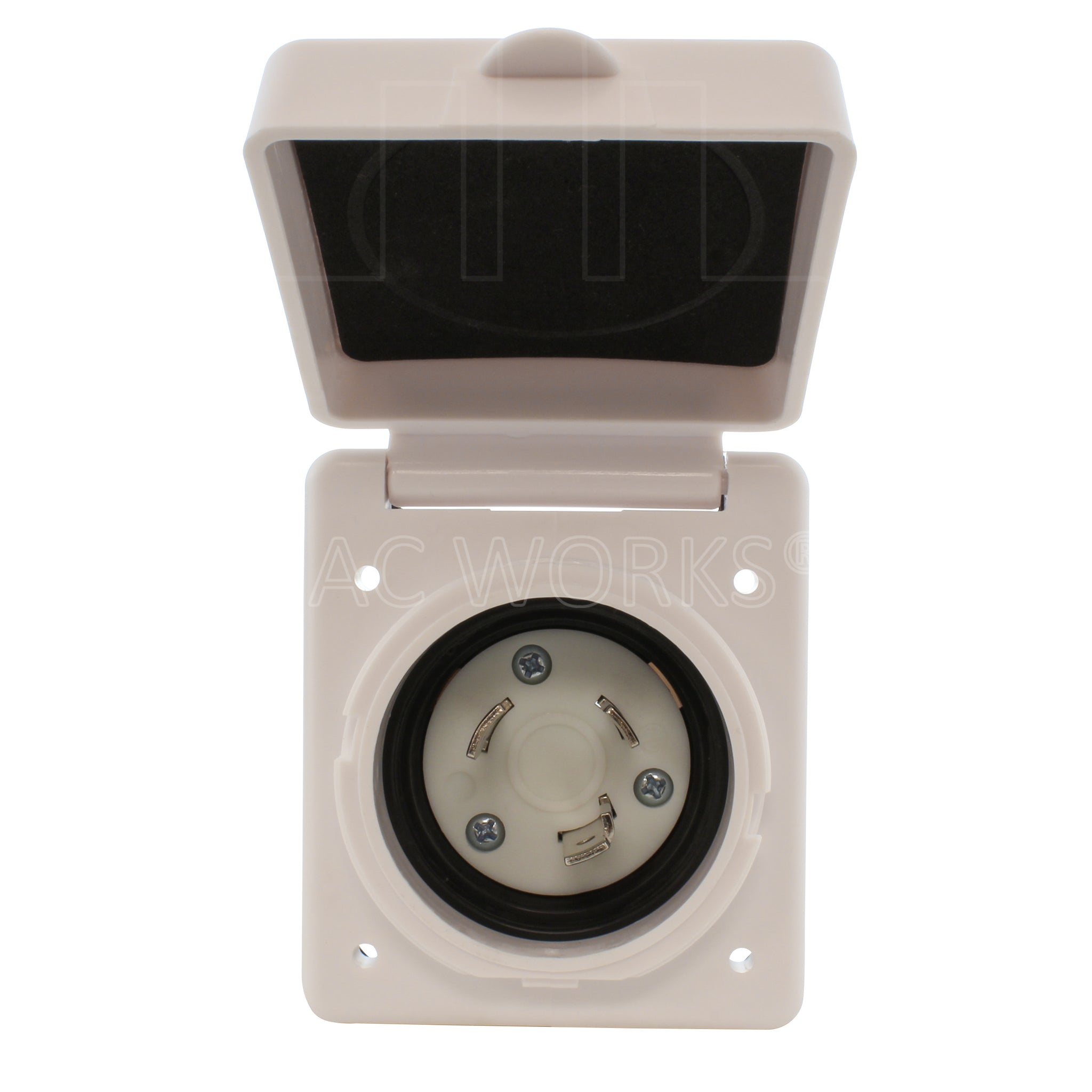 AC WORKS® [RVINL530] 30A 125V L5-30P RV/Marine Power Input Inlet With ...