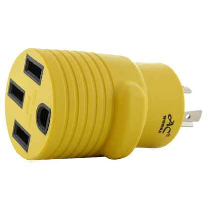 ev charging adapter with locking male plug and rv female plug