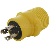 AC WORKS® [RVL14301450] Adapter NEMA L14-30P 30A 4-Prong Plug to NEMA 14-50R 50A 125/250V Connector
