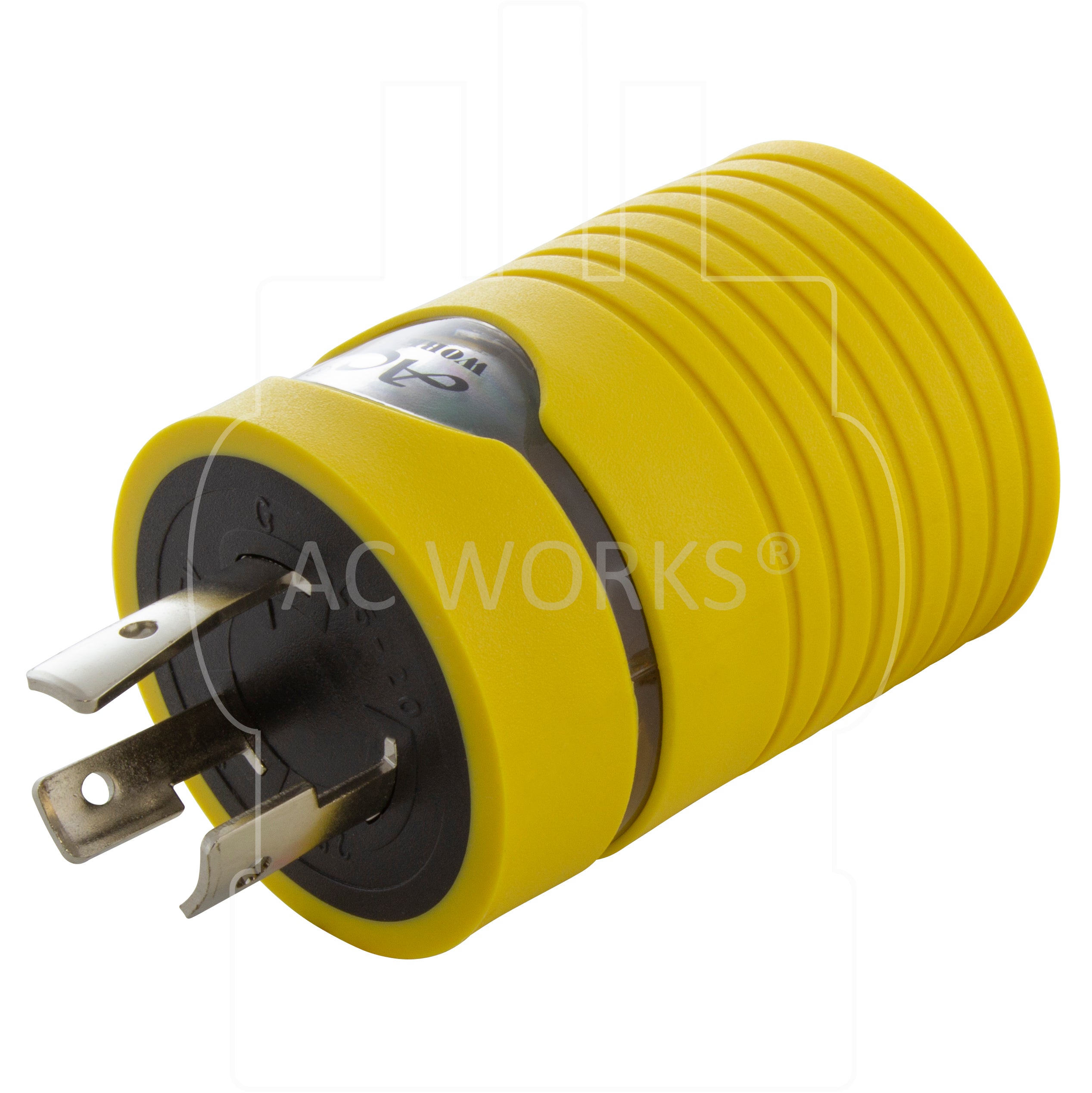 AC WORKS® RV Generator Adapter L5-20P 20A Locking Plug to RV 30A